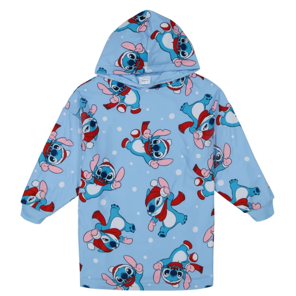 Disney Lilo Stitch Fleece Robe Oversized Hooded Wearable Blanket NEW Kids